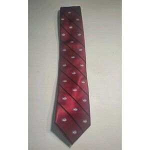 Southern Tide Neck‎ Tie - Men's Classic Logo Deep Red With Black Stripe